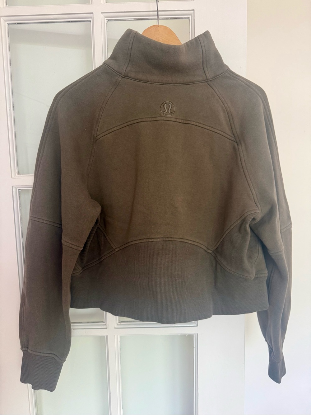 Lululemon Olive Half-Zip Pullover Sweatshirt XS/S - Picture 2 of 5